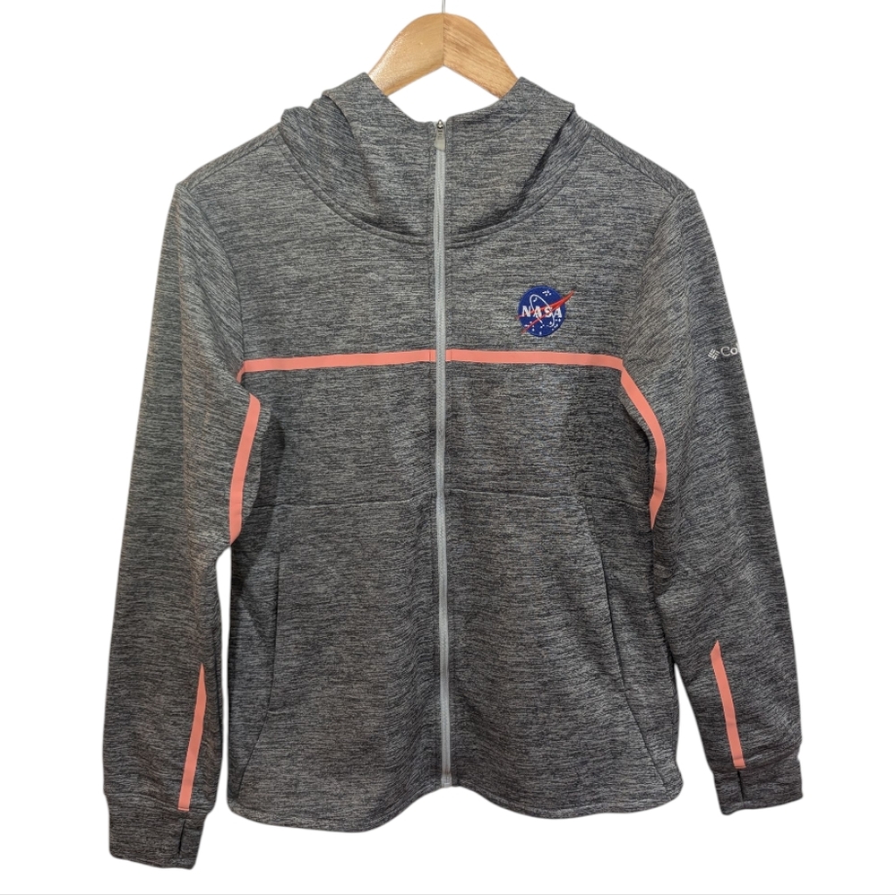 Columbia Golf Women's Full Zip Hoodie Jacket With NASA Logo Size Medium